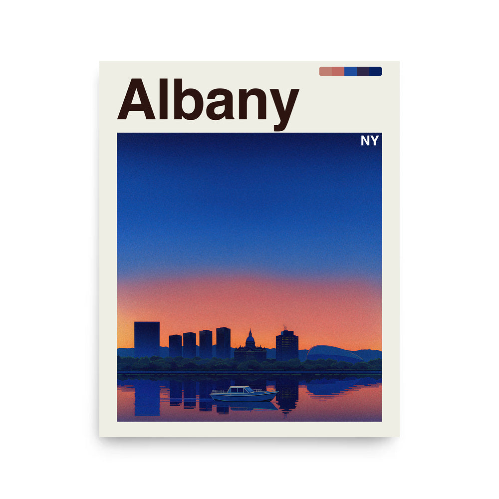 Albany city poster mockup 1 - frame not included