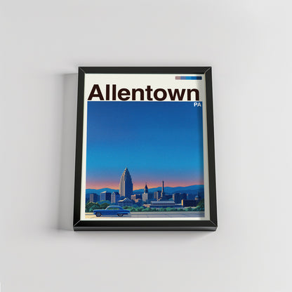Allentown city poster mockup 2 - frame not included