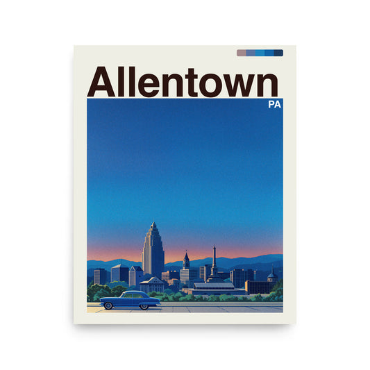 Allentown city poster mockup 1 - frame not included