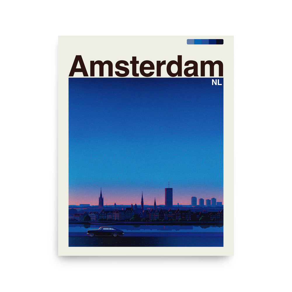 Amsterdam city poster mockup 1 - frame not included