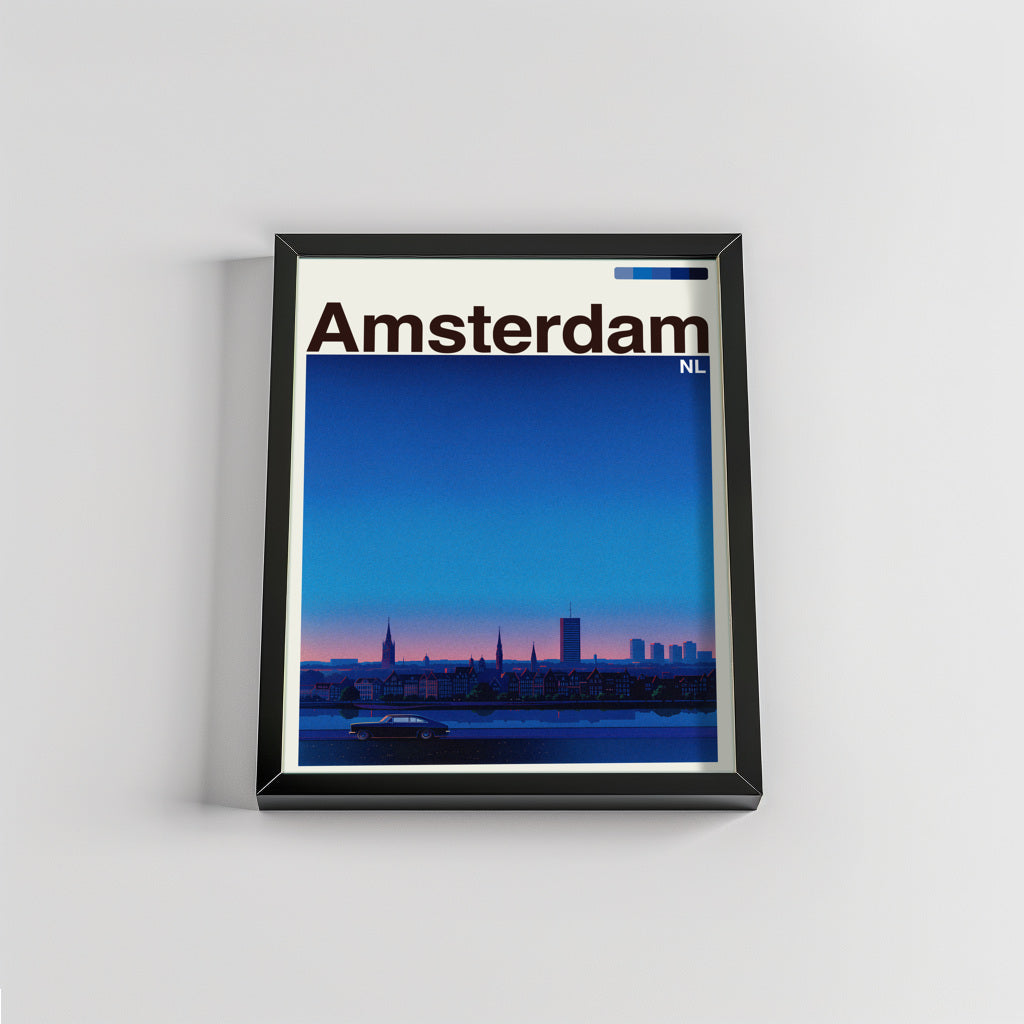 Amsterdam city poster mockup 2 - frame not included