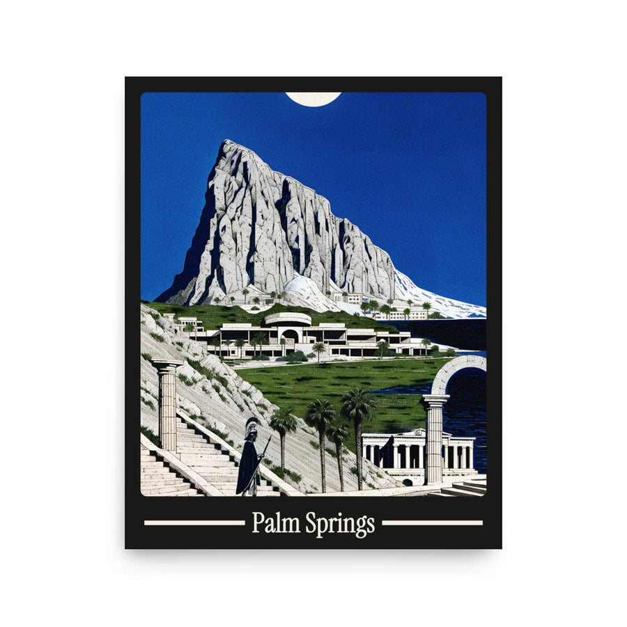 Ancient Palm Springs city poster mockup 1 - frame not included
