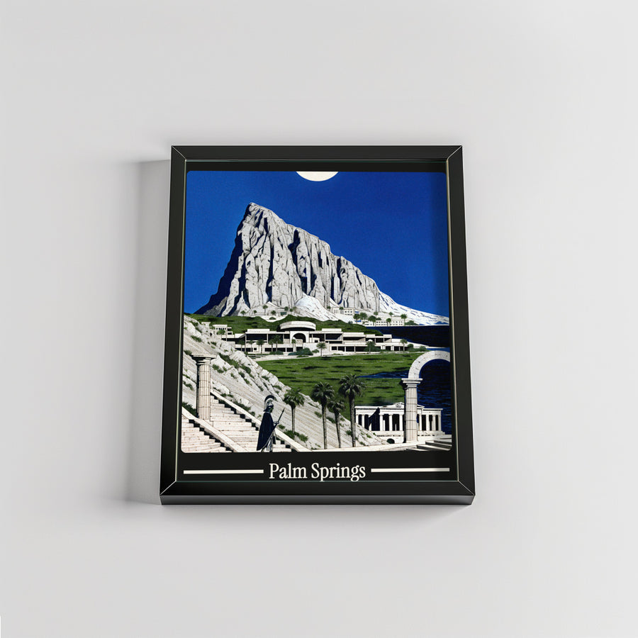 Ancient Palm Springs city poster mockup 2 - frame not included