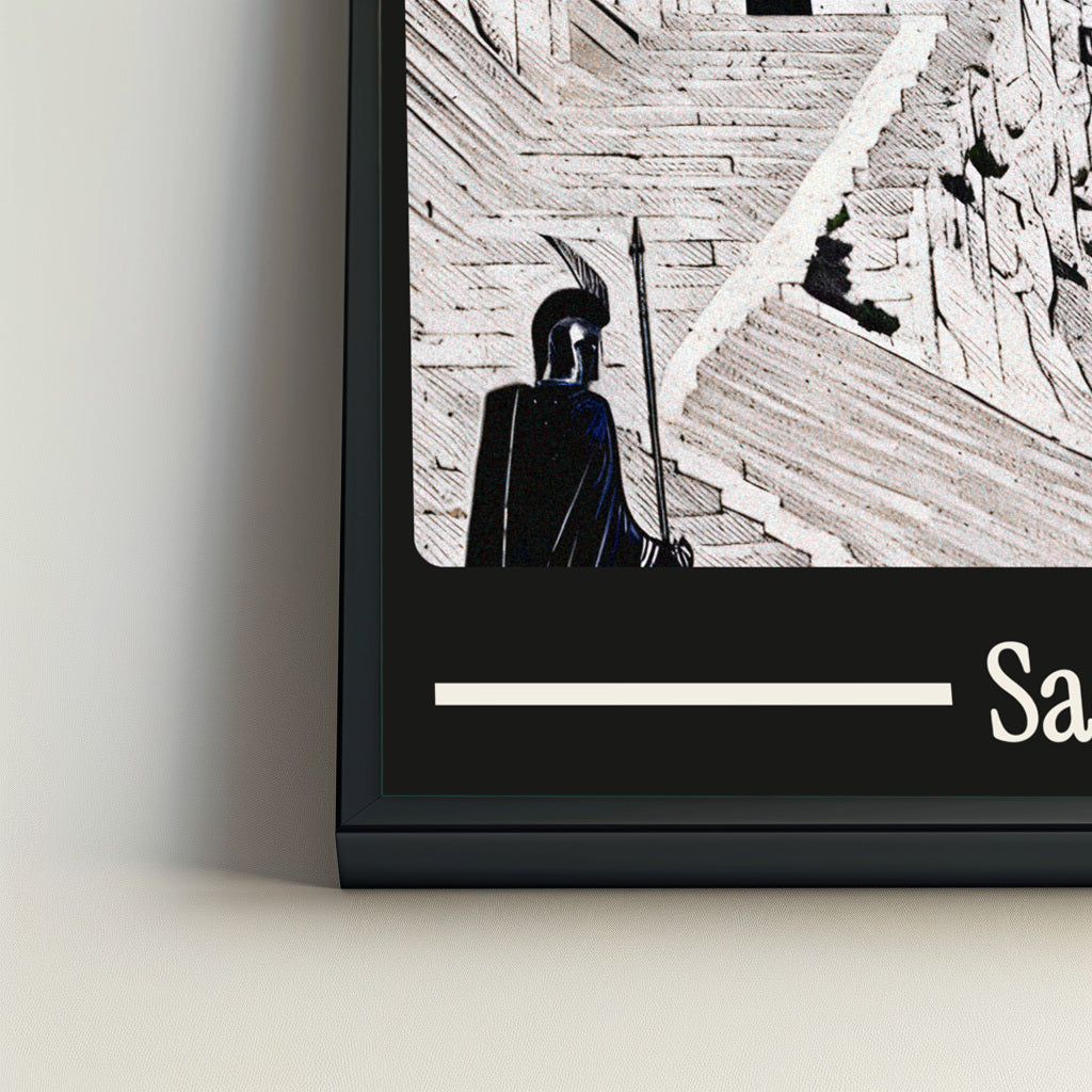 Ancient Sacramento city poster mockup 4 - frame not included