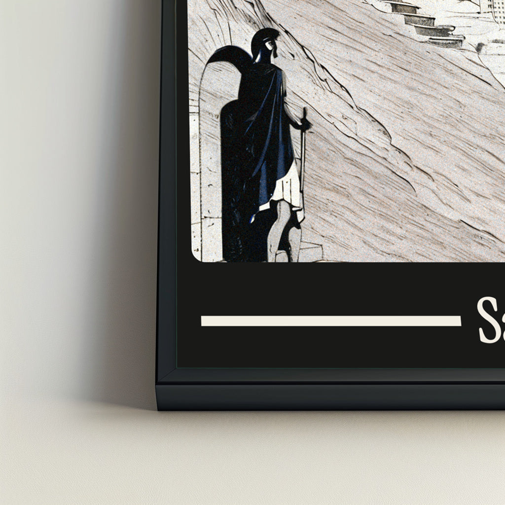 Ancient San Diego city poster mockup 4 - frame not included