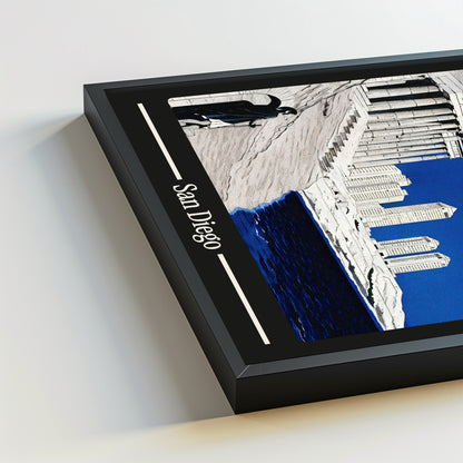 Ancient San Diego city poster mockup 5 - frame not included