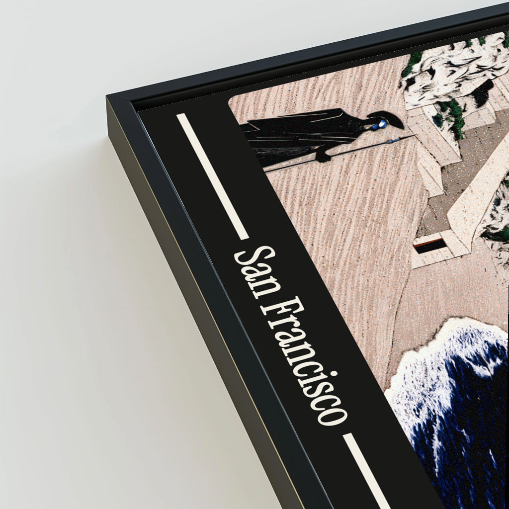 Ancient San Francisco city poster mockup 3 - frame not included