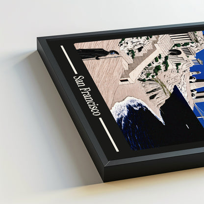 Ancient San Francisco city poster mockup 5 - frame not included
