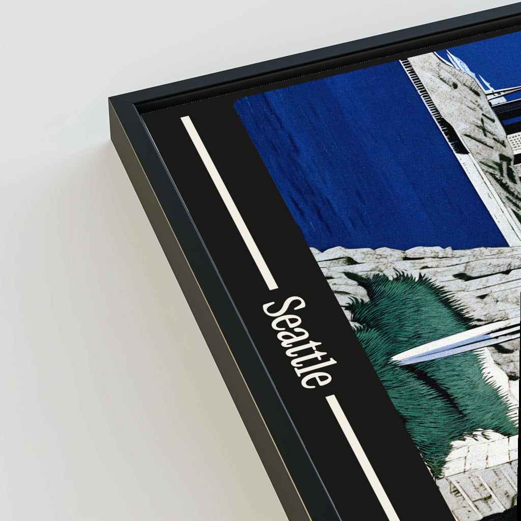 Ancient Seattle city poster mockup 3 - frame not included