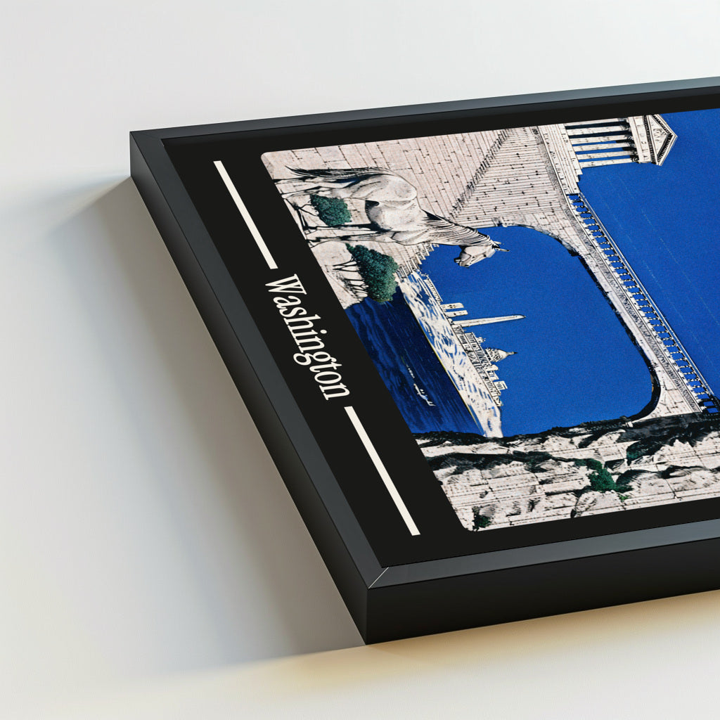 Ancient Washington city poster mockup 5 - frame not included