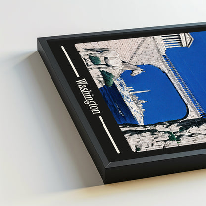 Ancient Washington city poster mockup 5 - frame not included