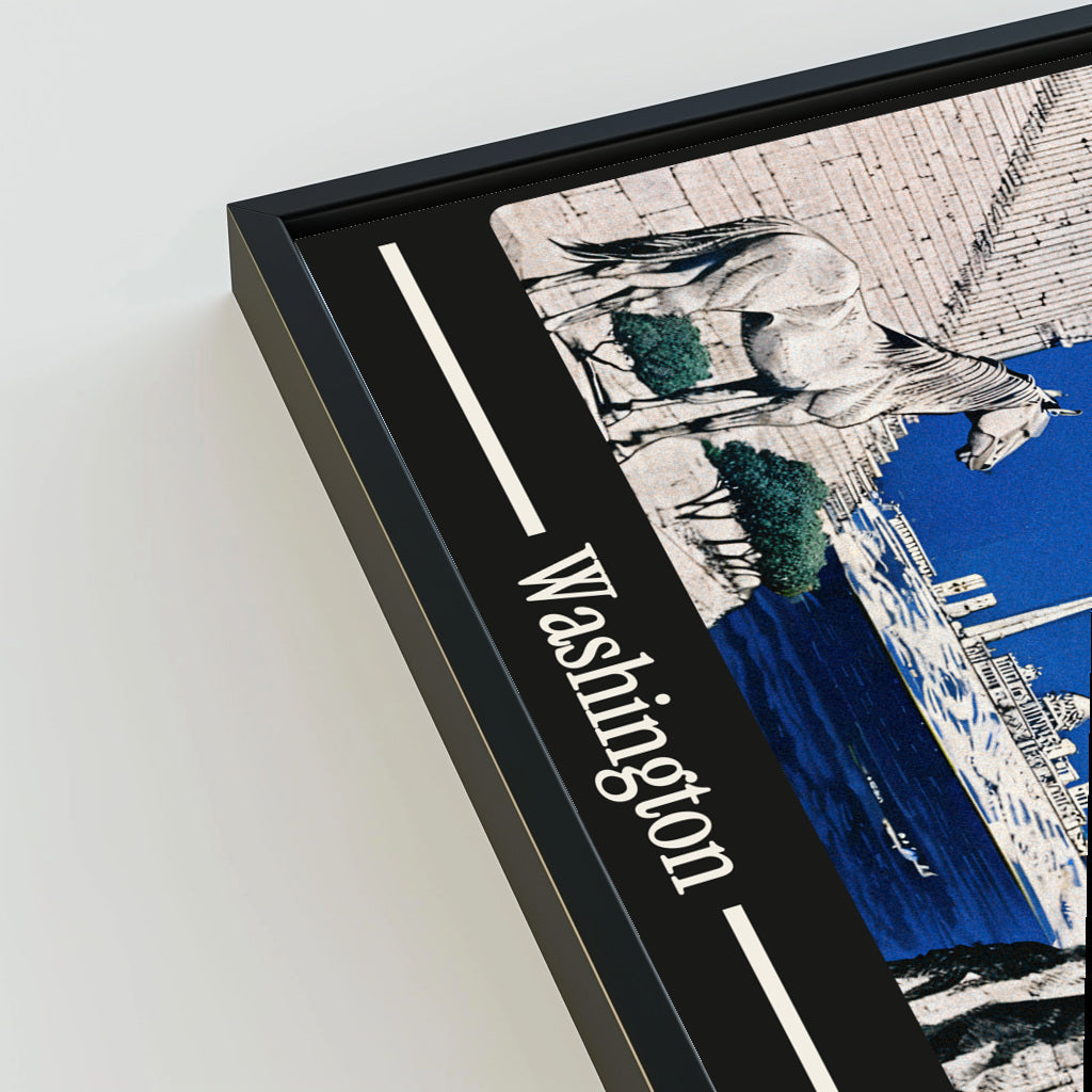 Ancient Washington city poster mockup 3 - frame not included
