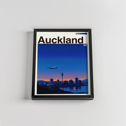 Auckland city poster mockup 2 - frame not included