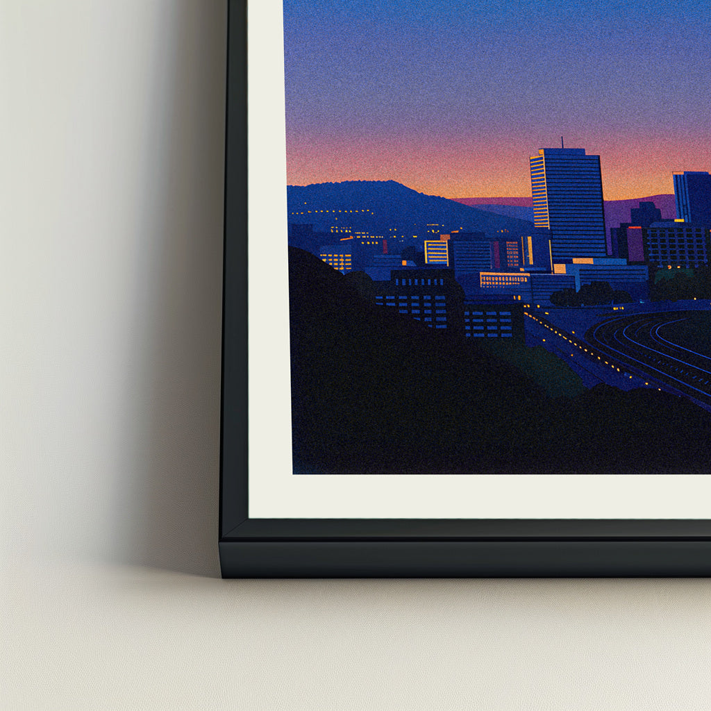 Auckland city poster mockup 4 - frame not included