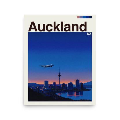 Auckland city poster mockup 1 - frame not included