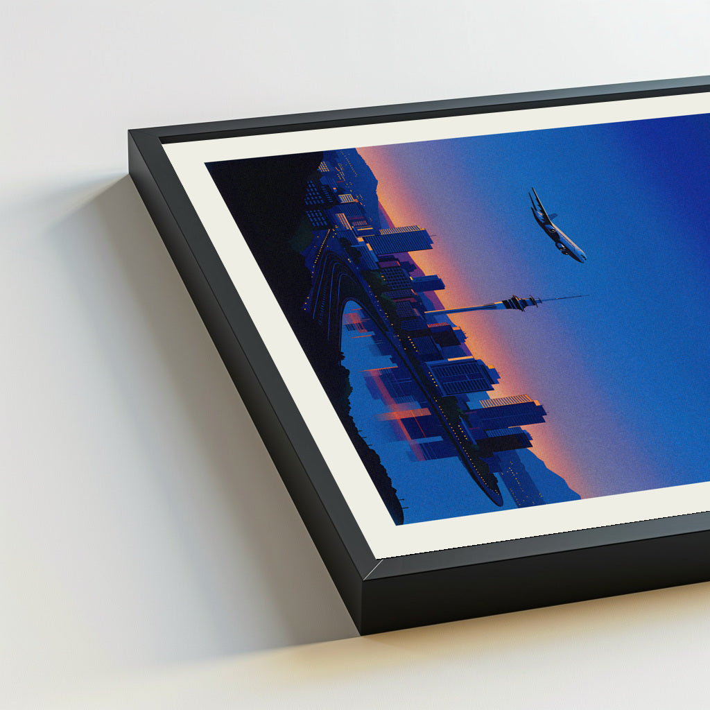 Auckland city poster mockup 5 - frame not included