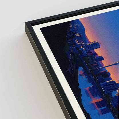Auckland city poster mockup 3 - frame not included