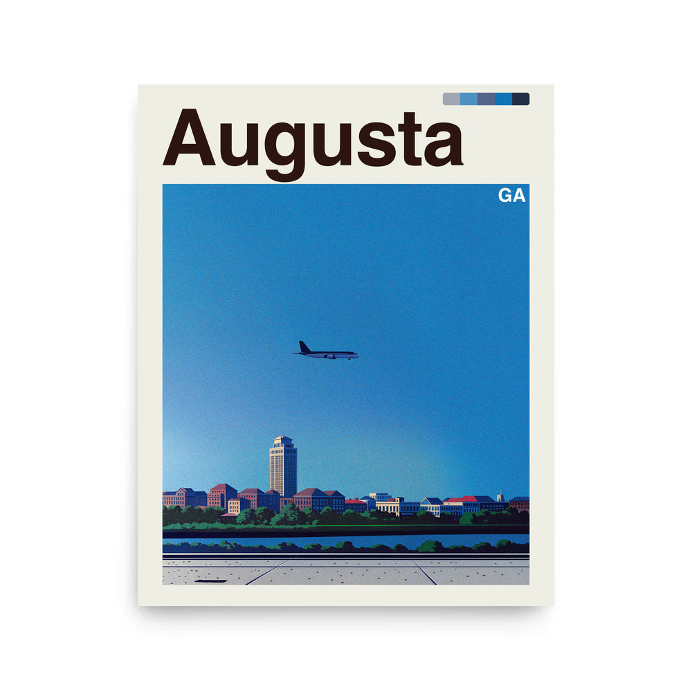 Augusta city poster mockup 1 - frame not included