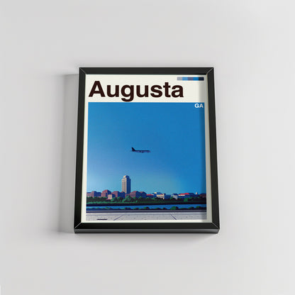 Augusta city poster mockup 2 - frame not included