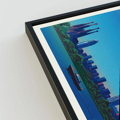 Barcelona city poster mockup 3 - frame not included