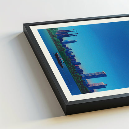 Barcelona city poster mockup 5 - frame not included