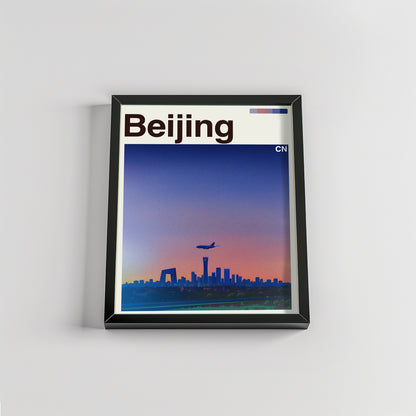 Beijing city poster mockup 2 - frame not included
