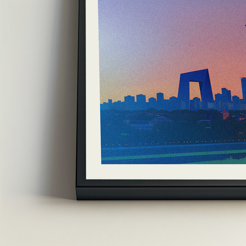 Beijing city poster mockup 4 - frame not included