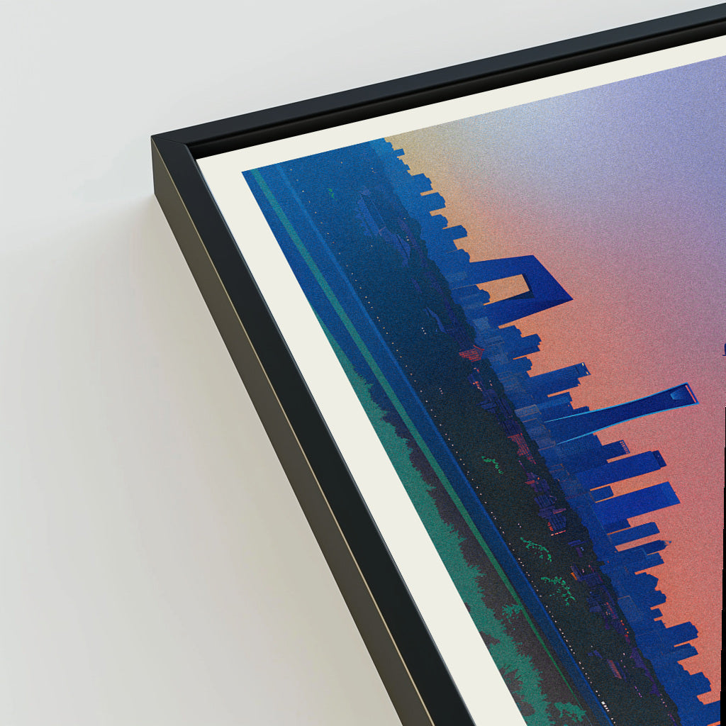 Beijing city poster mockup 3 - frame not included