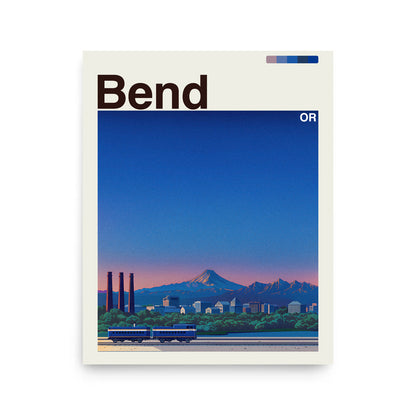 Bend city poster mockup 1 - frame not included