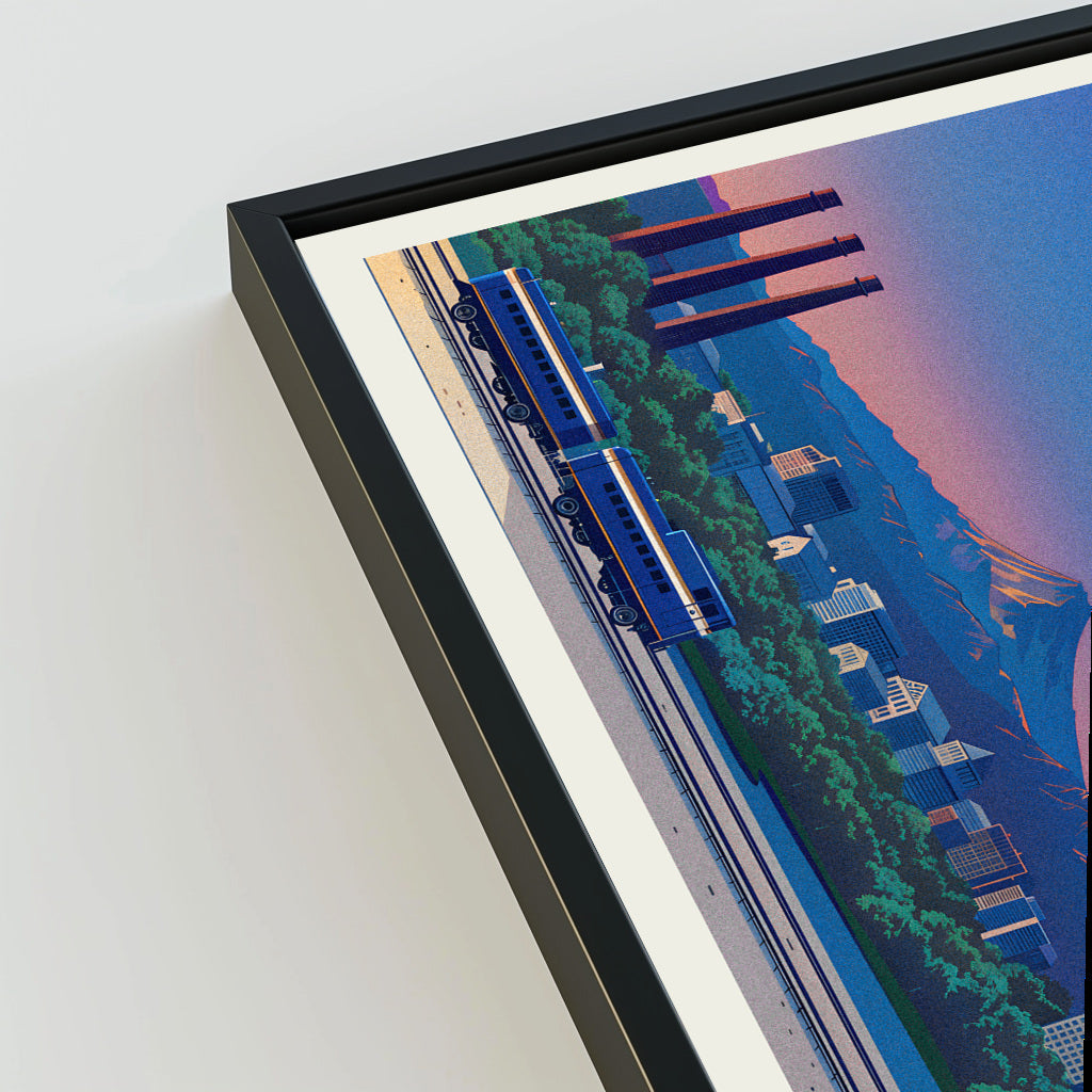 Bend city poster mockup 3 - frame not included
