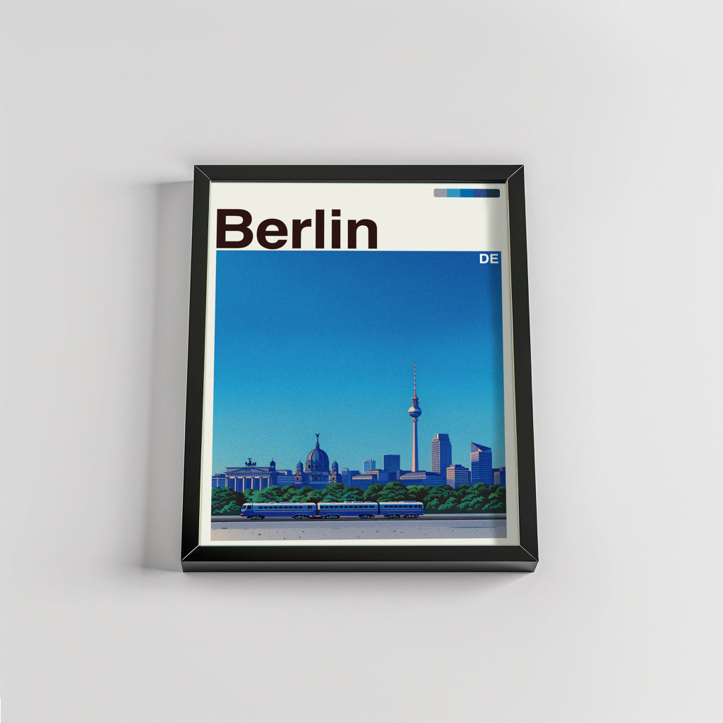 Berlin city poster mockup 2 - frame not included