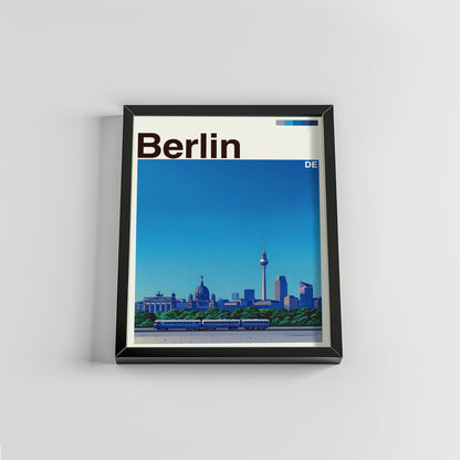 Berlin city poster mockup 2 - frame not included