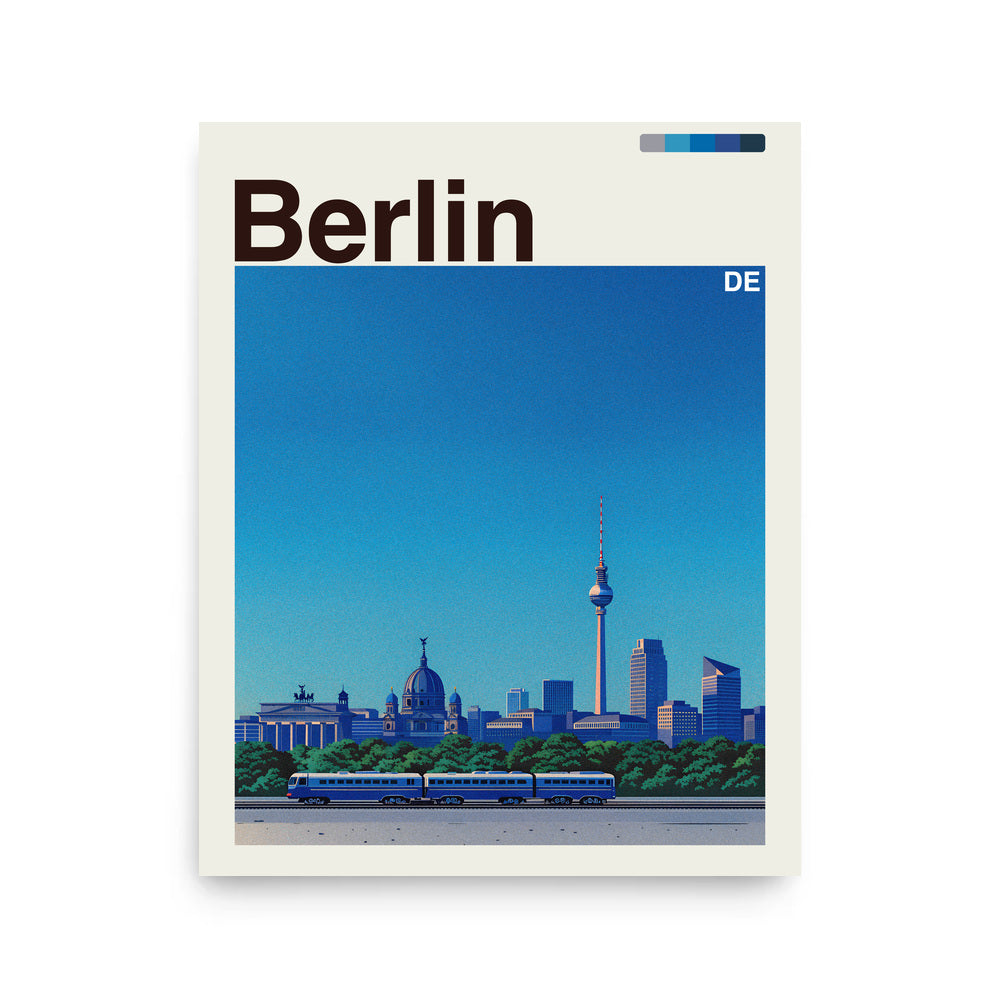 Berlin city poster mockup 1 - frame not included