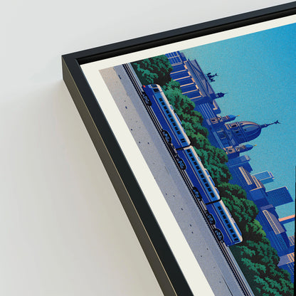 Berlin city poster mockup 3 - frame not included