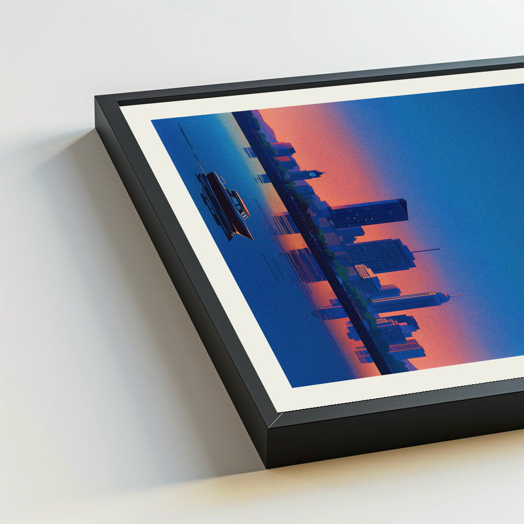 Boston city poster mockup 5 - frame not included