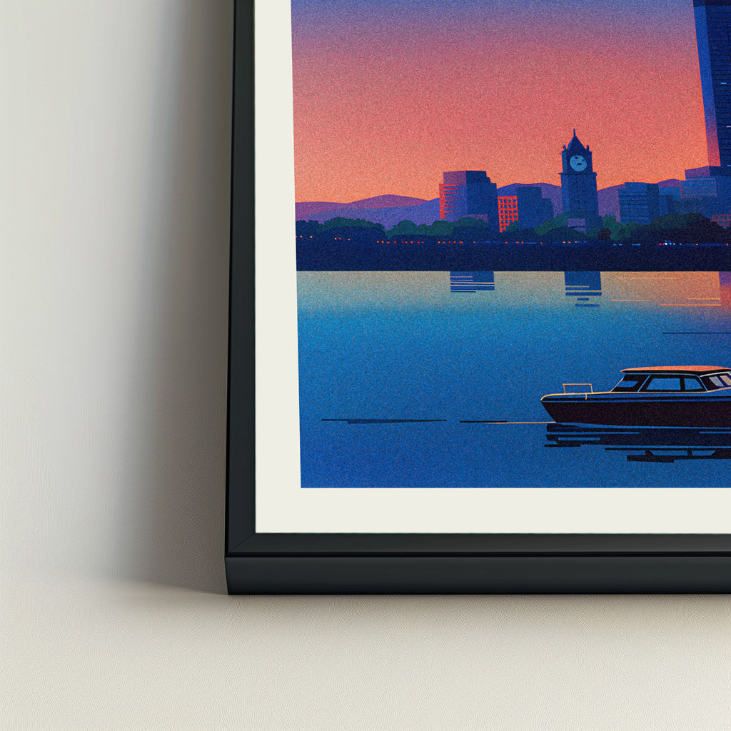 Boston city poster mockup 4 - frame not included