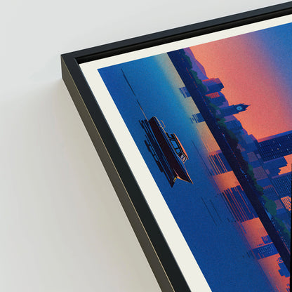 Boston city poster mockup 3 - frame not included