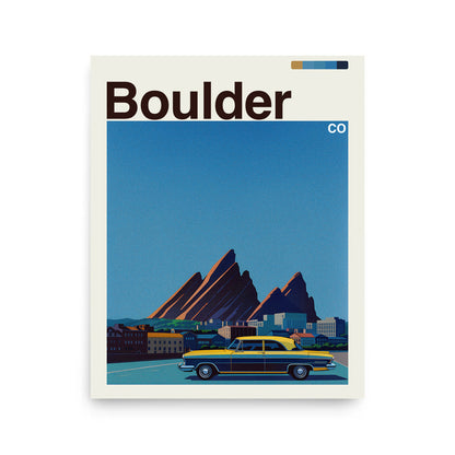Boulder city poster mockup 1 - frame not included