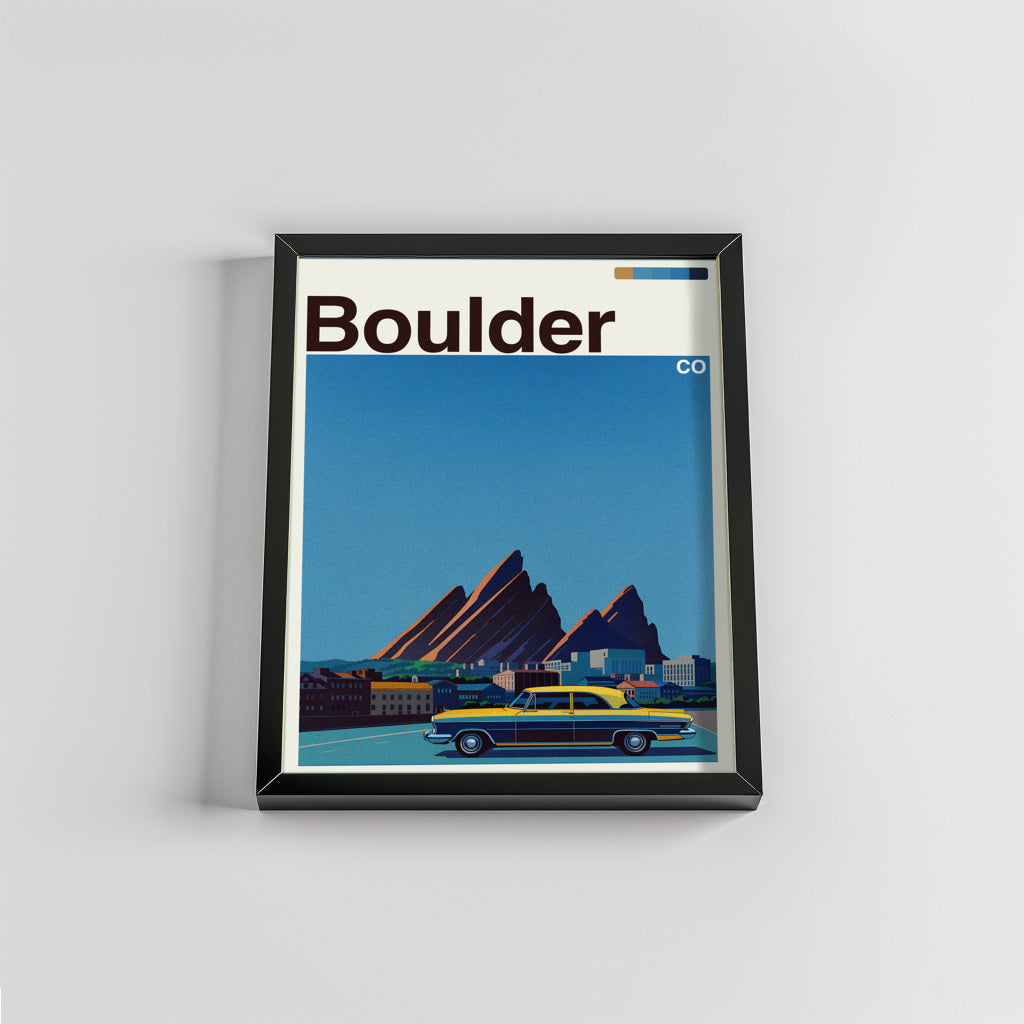 Boulder city poster mockup 2 - frame not included