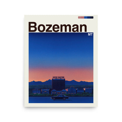 Bozeman city poster mockup 1 - frame not included
