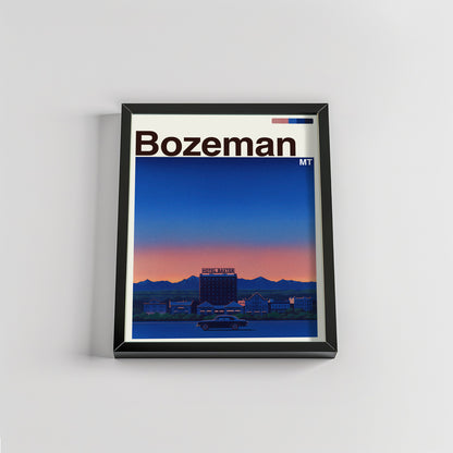 Bozeman city poster mockup 2 - frame not included