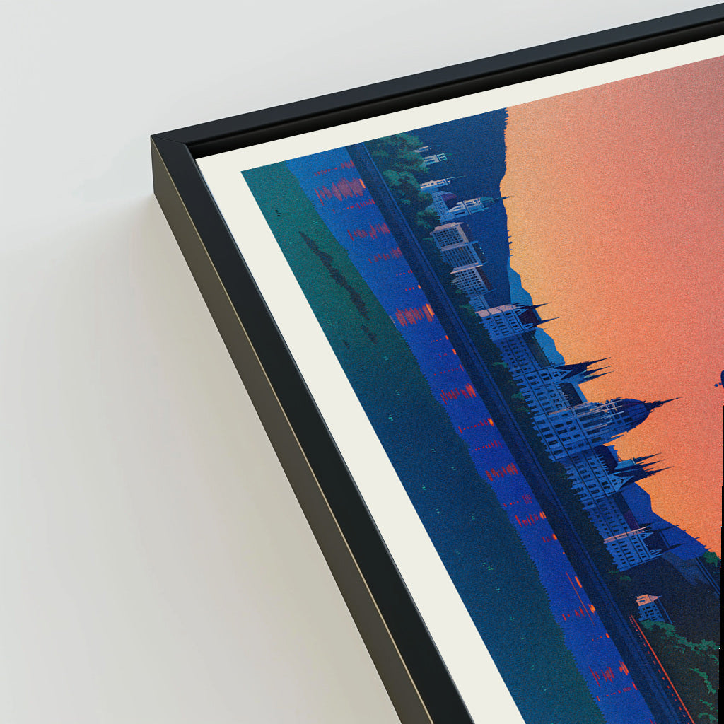 Budapest city poster mockup 3 - frame not included