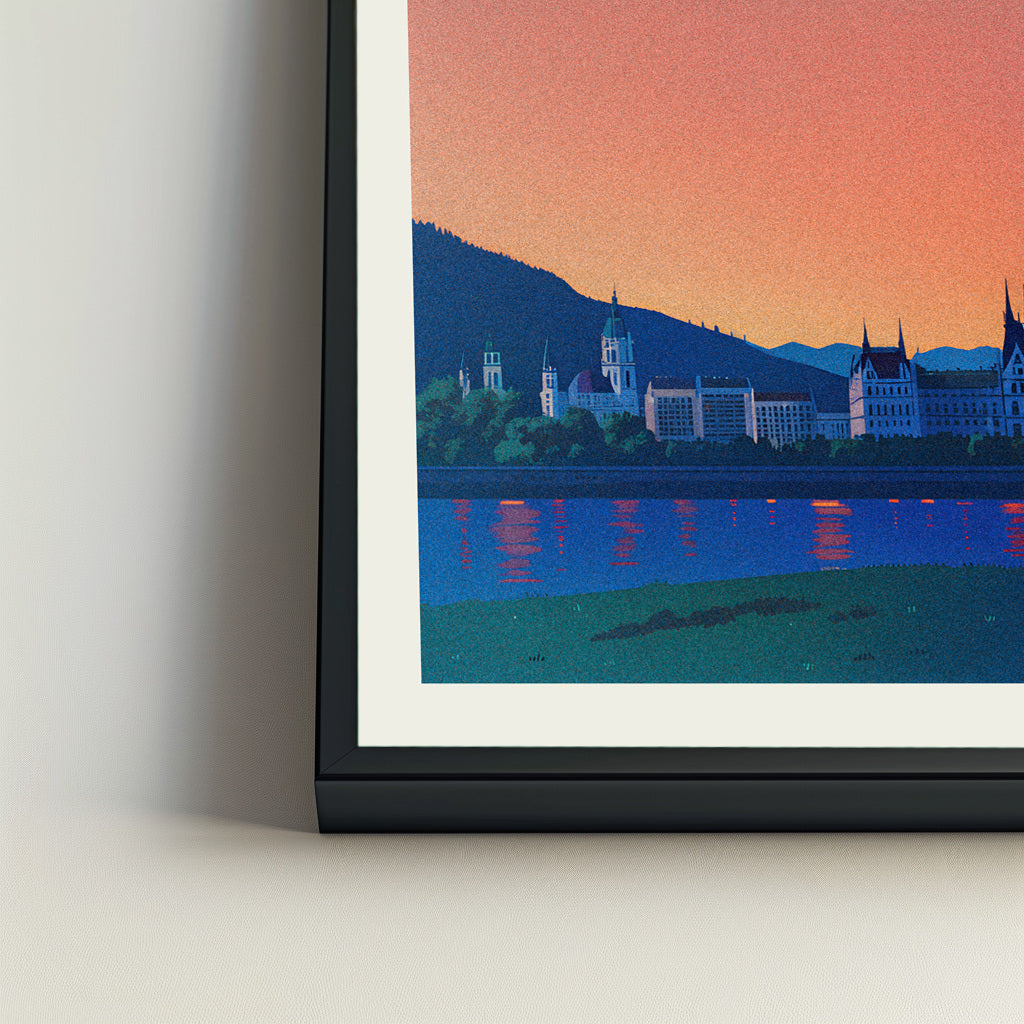 Budapest city poster mockup 4 - frame not included