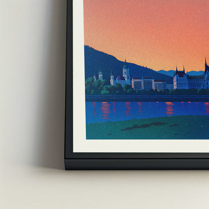 Budapest city poster mockup 4 - frame not included