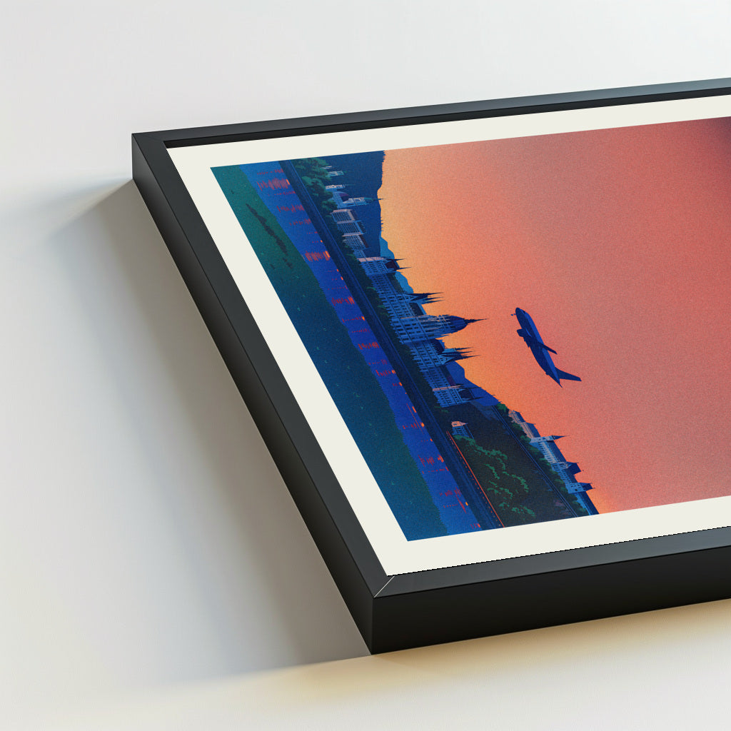 Budapest city poster mockup 5 - frame not included