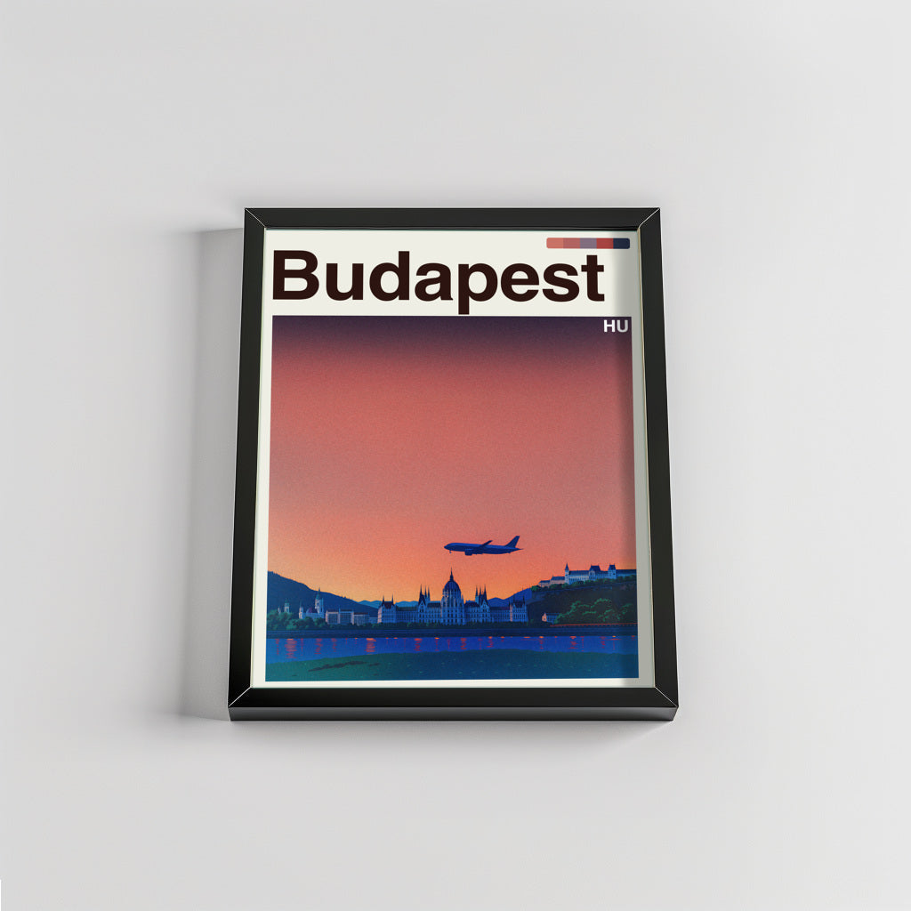 Budapest city poster mockup 2 - frame not included