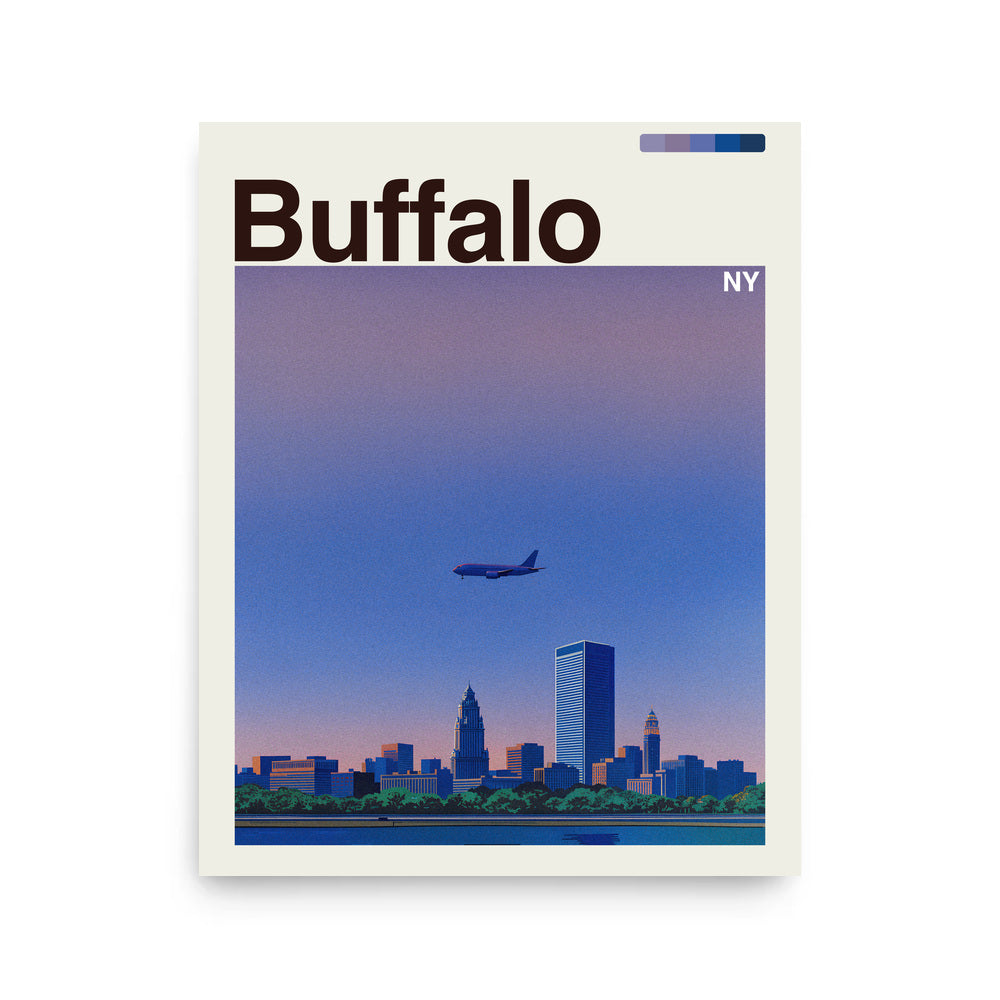 Buffalo city poster mockup 1 - frame not included