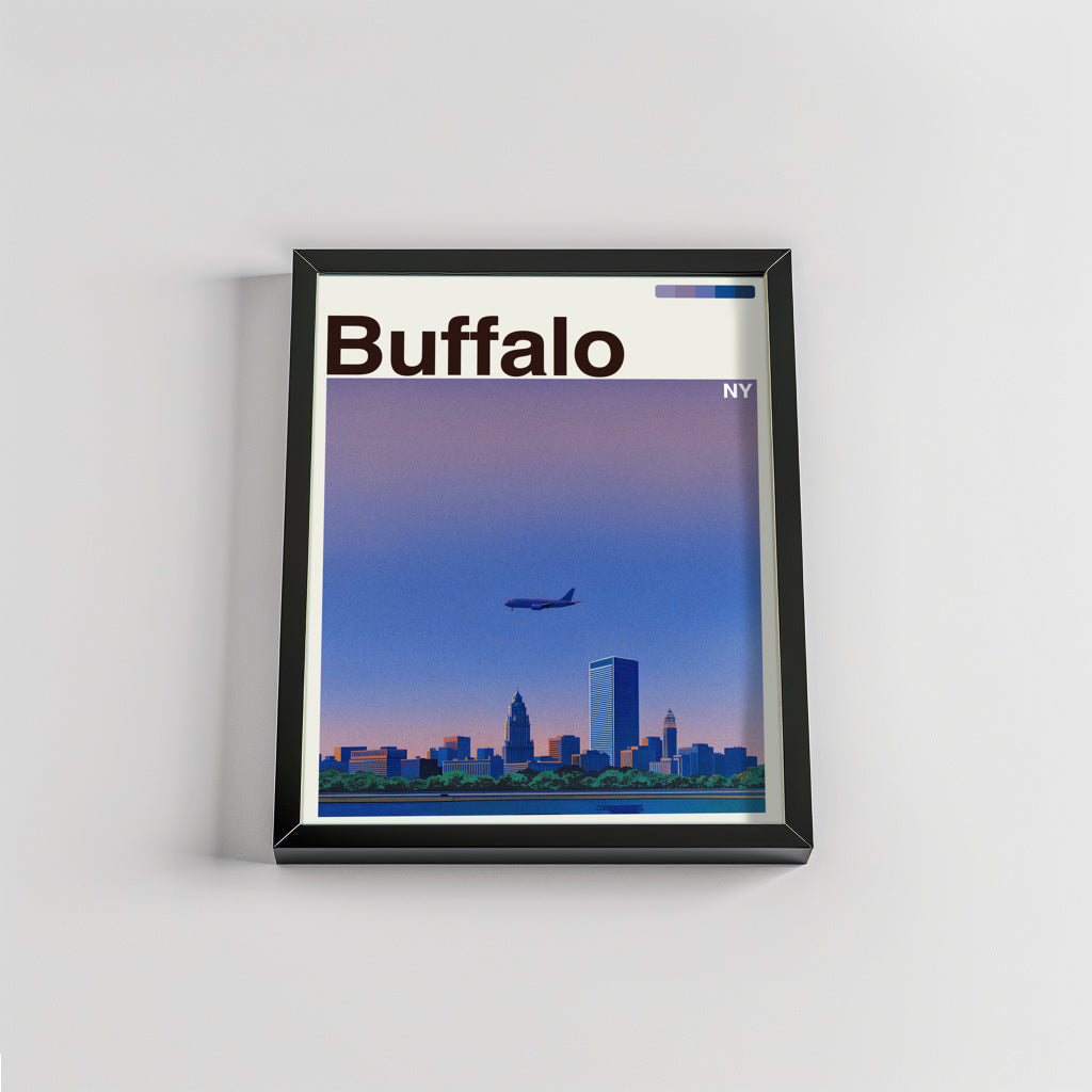 Buffalo city poster mockup 2 - frame not included