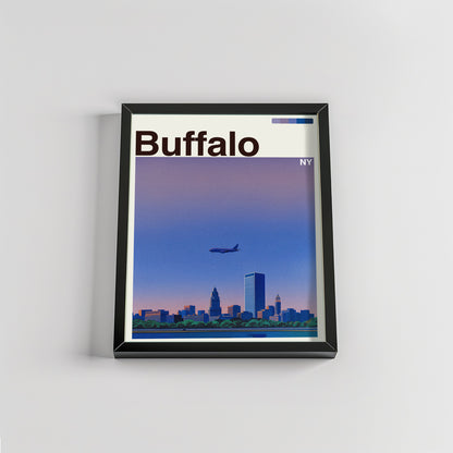 Buffalo city poster mockup 2 - frame not included