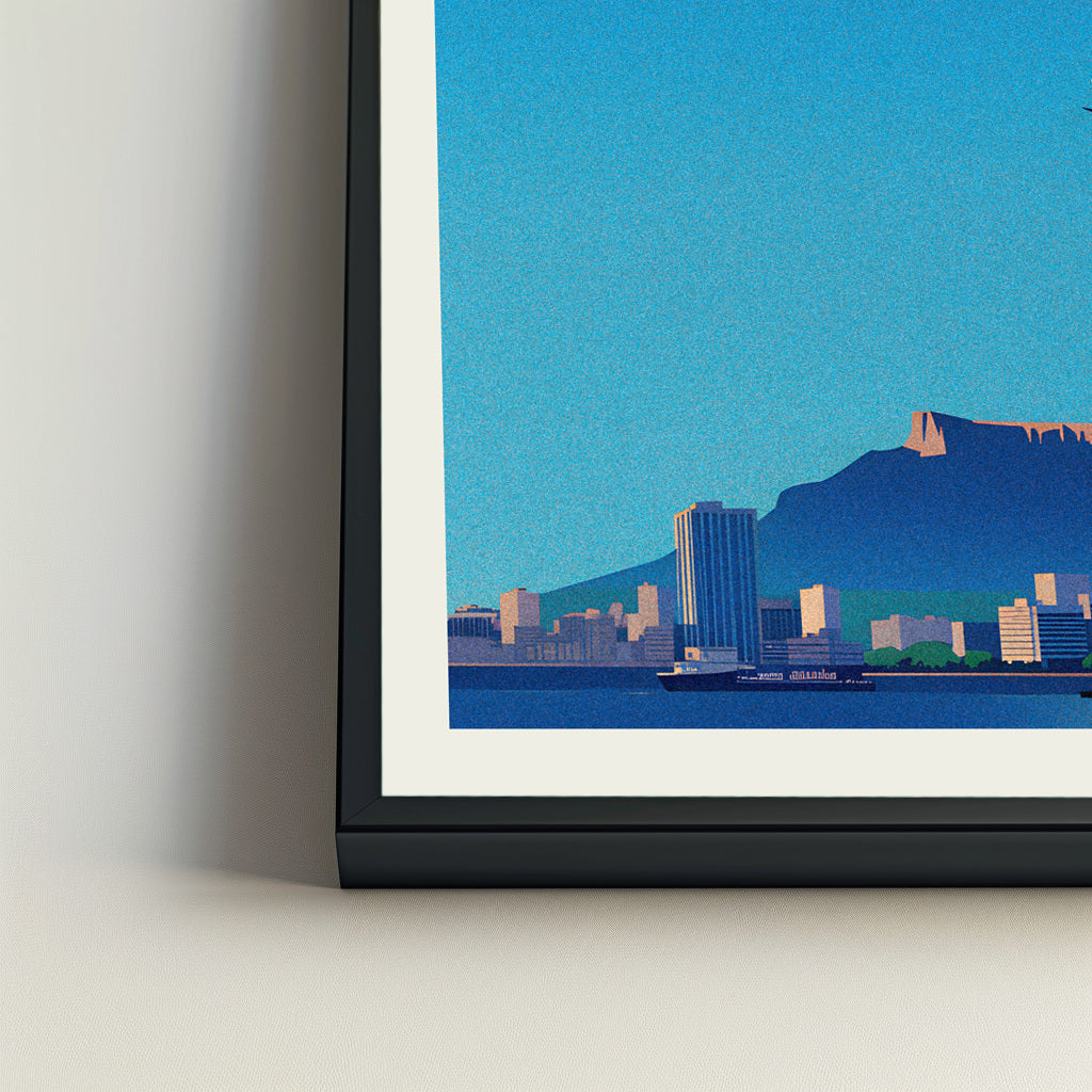Cape Town city poster mockup 4 - frame not included